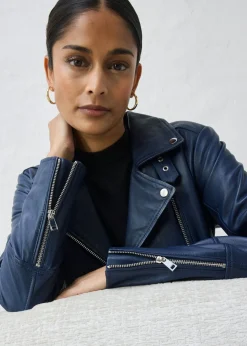 Mujer bonprix bonprix Cazadora motera de napa