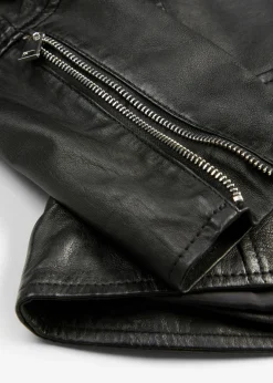 bonprix bonprix Premium|Chaquetas Y Abrigos>Cazadora motera de napa Negro