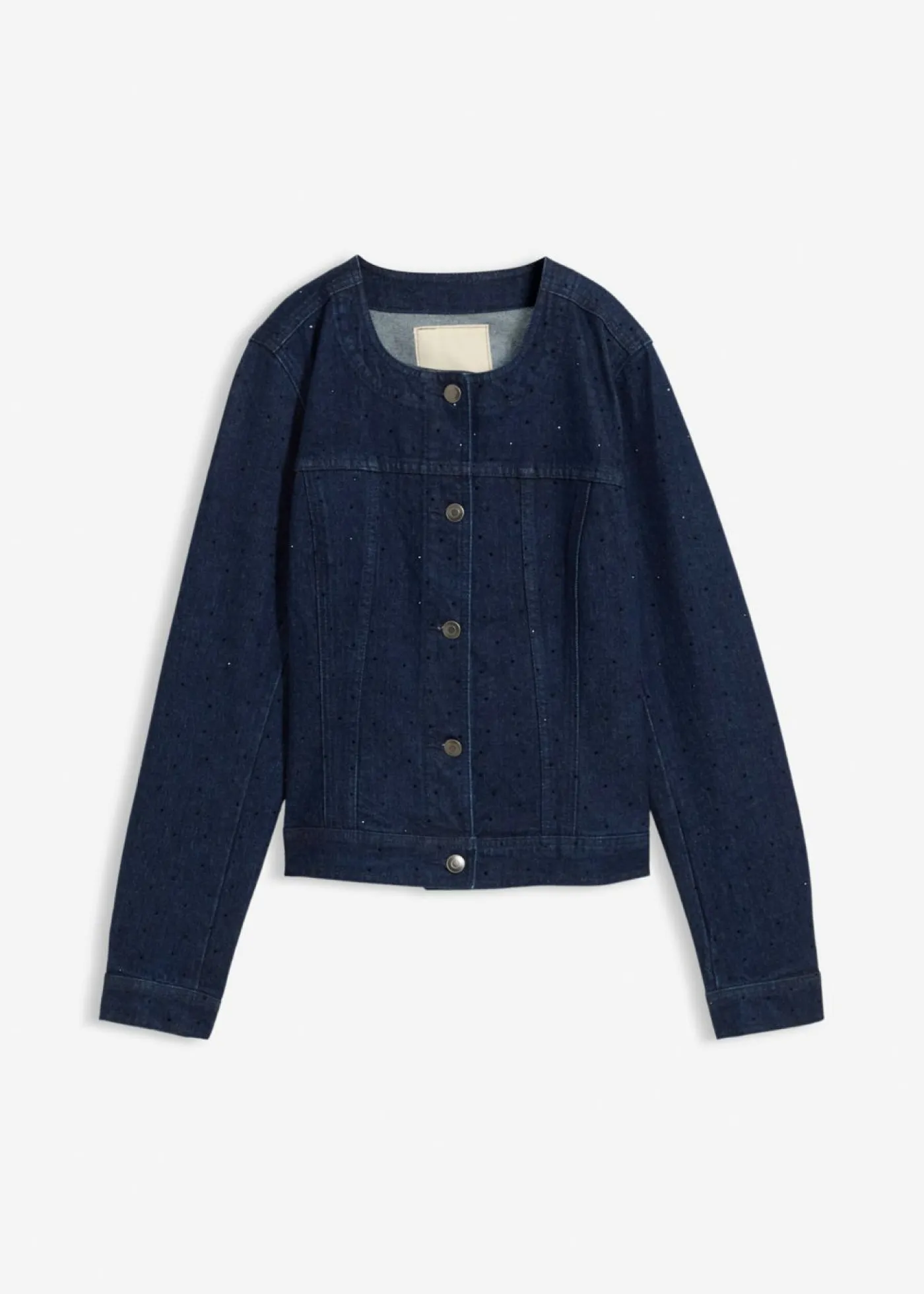 bonprix bonprix Chaquetas Y Abrigos>Cazadora vaquera con piedras brillantes Azul oscuro denim