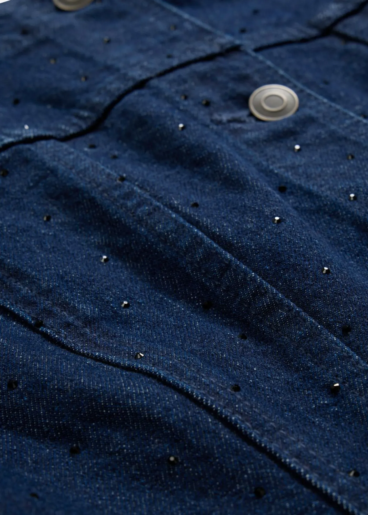 bonprix bonprix Chaquetas Y Abrigos>Cazadora vaquera con piedras brillantes Azul oscuro denim