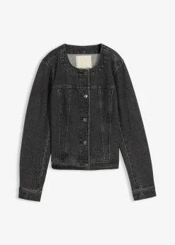 Mujer bonprix bonprix Cazadora vaquera con piedras brillantes