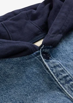 Niños bonprix bonprix Cazadora vaquera de algodón puro con capucha