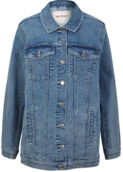 bonprix bonprix Chaquetas Y Abrigos>Cazadora vaquera elástica con corte boyfriend Denim desgastado