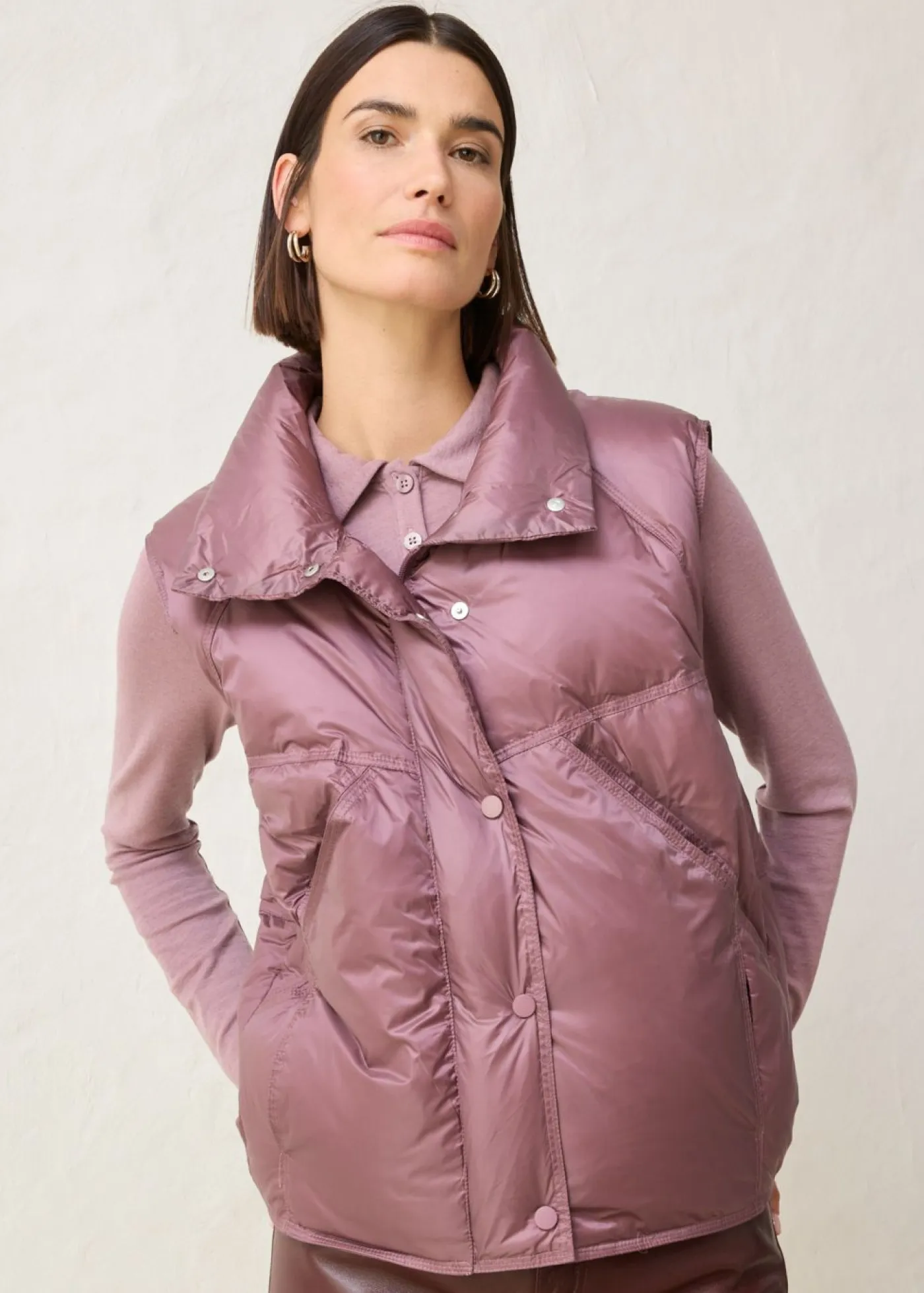 bonprix bonprix Chaquetas Y Abrigos>Chaleco acolchado con plumón reciclado Violeta mate