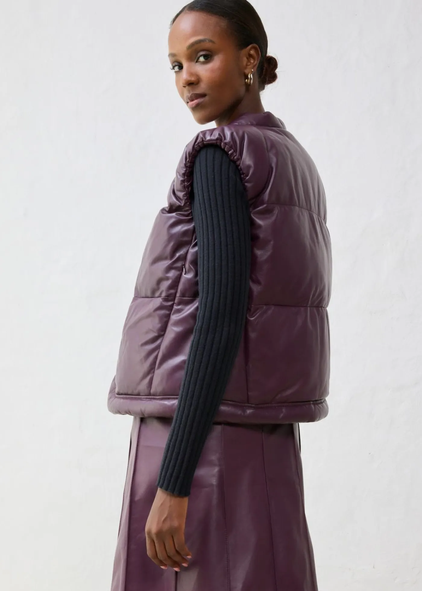 Mujer bonprix bonprix Chaleco acolchado de napa de cordero