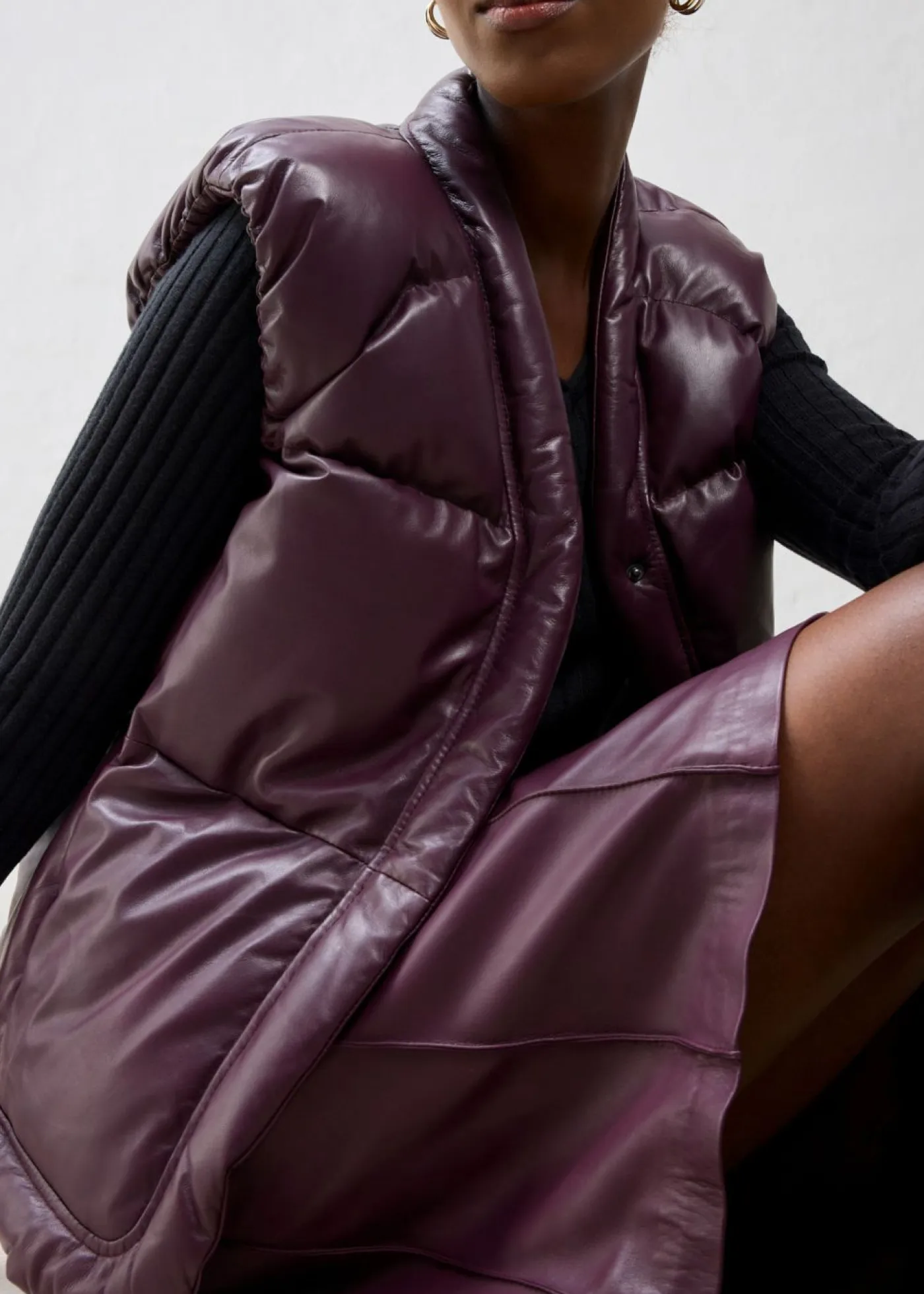 Mujer bonprix bonprix Chaleco acolchado de napa de cordero