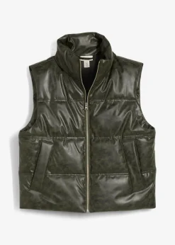 Mujer bonprix bonprix Chaleco acolchado de piel sintética