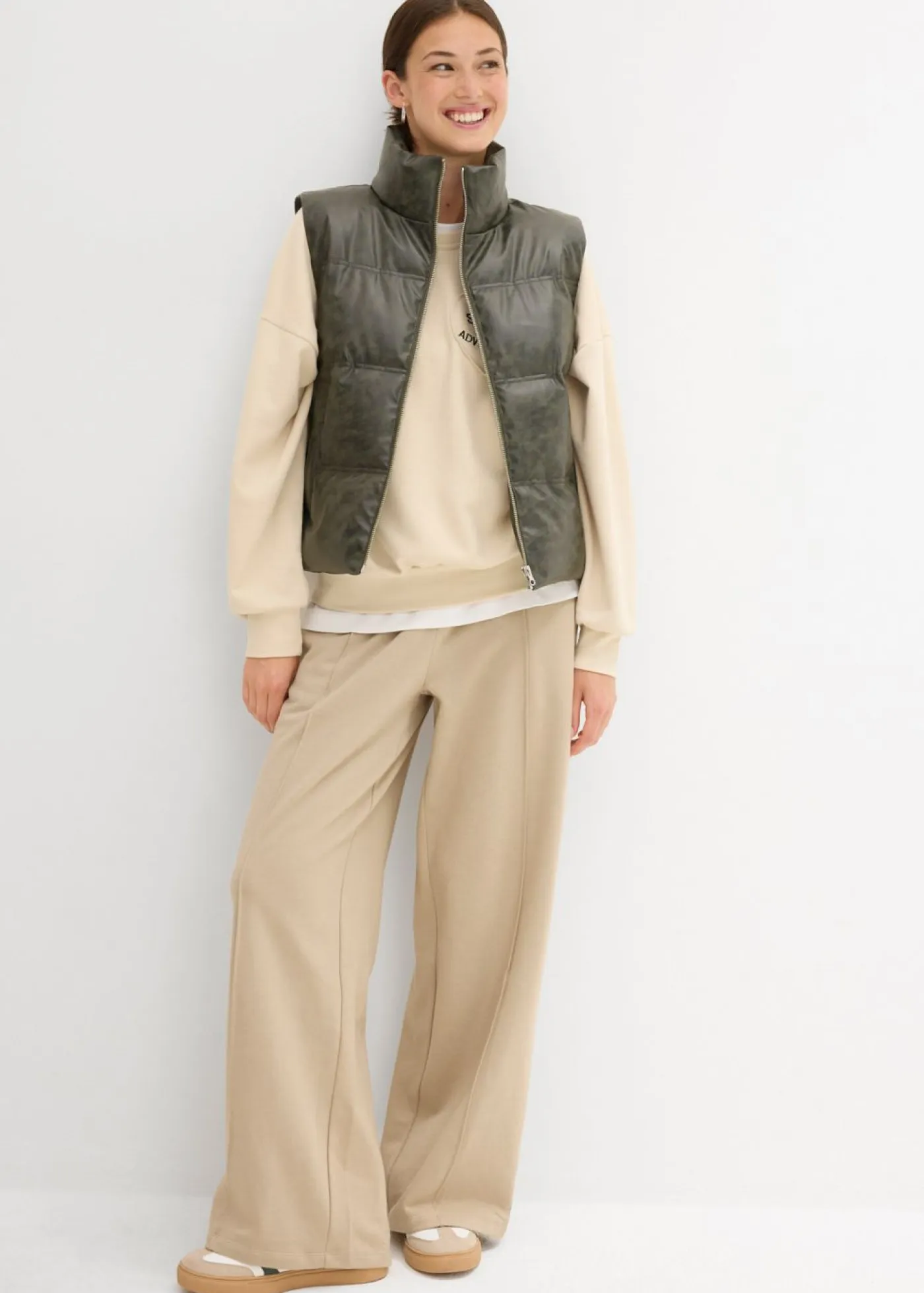 Mujer bonprix bonprix Chaleco acolchado de piel sintética