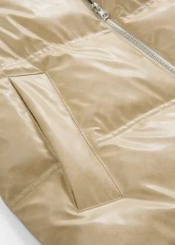 bonprix bonprix Chaquetas Y Abrigos>Chaleco acolchado de piel sintética Arena claro