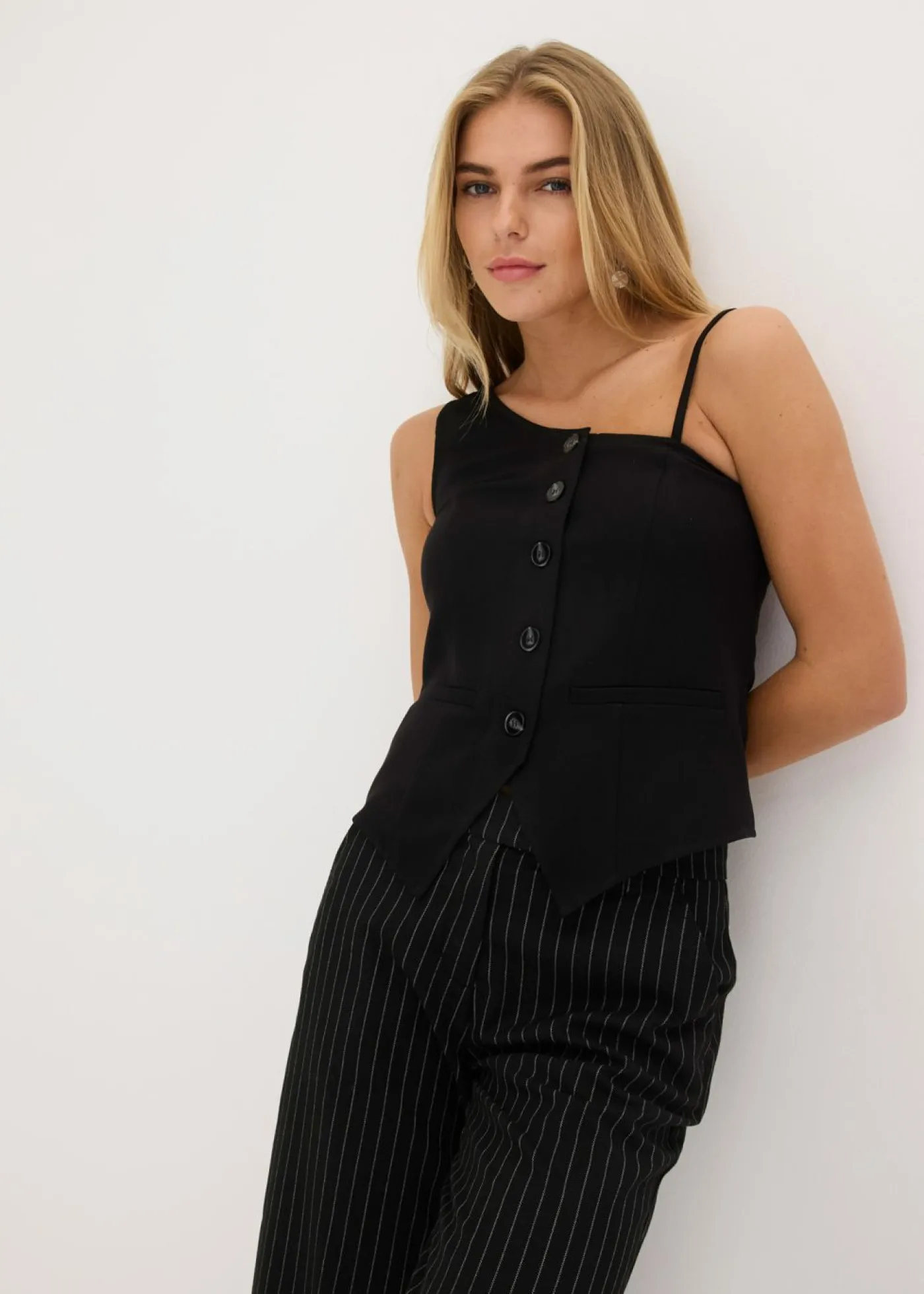 bonprix bonprix Chaquetas Y Abrigos>Chaleco con botones Negro