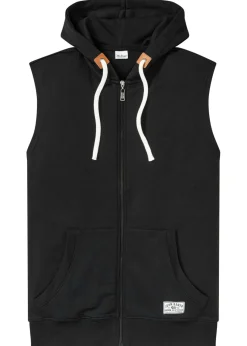 Hombre bonprix bonprix Chaleco de chándal con capucha de suave mezcla de algodón