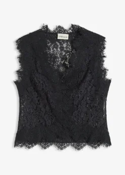 bonprix bonprix Chaquetas Y Abrigos>Chaleco de encaje Negro