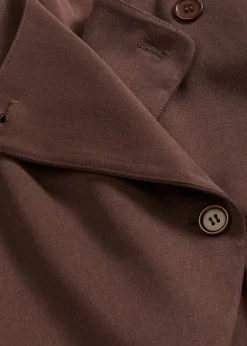 bonprix bonprix Chaquetas Y Abrigos>Chaleco de mezcla de viscosa fluida Marrón oscuro