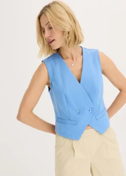 bonprix bonprix Chaquetas Y Abrigos>Chaleco de punto azul provenzal