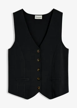 bonprix bonprix Chaquetas Y Abrigos|Ropa De Punto>Chaleco de punto Negro