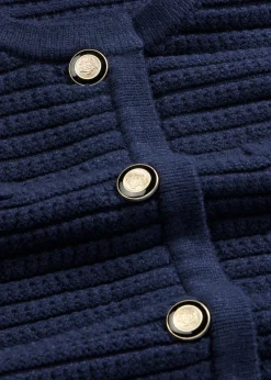 bonprix bonprix Chaquetas Y Abrigos|Ropa De Punto>Chaleco de punto con contenido de viscosa Azul marino