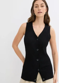 Mujer bonprix bonprix Chaleco de punto de canalé
