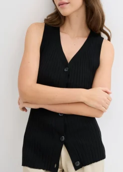 Mujer bonprix bonprix Chaleco de punto de canalé