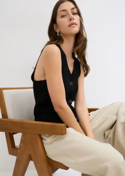 Mujer bonprix bonprix Chaleco de punto de canalé