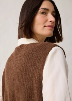 Mujer bonprix bonprix Chaleco de punto grueso con lana de alpaca