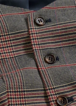 bonprix bonprix Chaquetas Y Abrigos>Chaleco de traje marrón-beige a cuadros