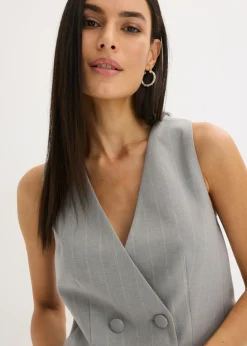 Mujer bonprix bonprix Chaleco de traje de raya diplomática