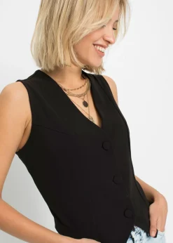 Mujer bonprix bonprix Chaleco de traje de tejido interlock resistente