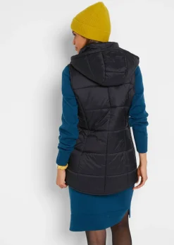 Mujer bonprix bonprix Chaleco guateado con capucha desmontable