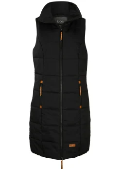 bonprix bonprix Chaquetas Y Abrigos>Chaleco largo con cuello alto Negro