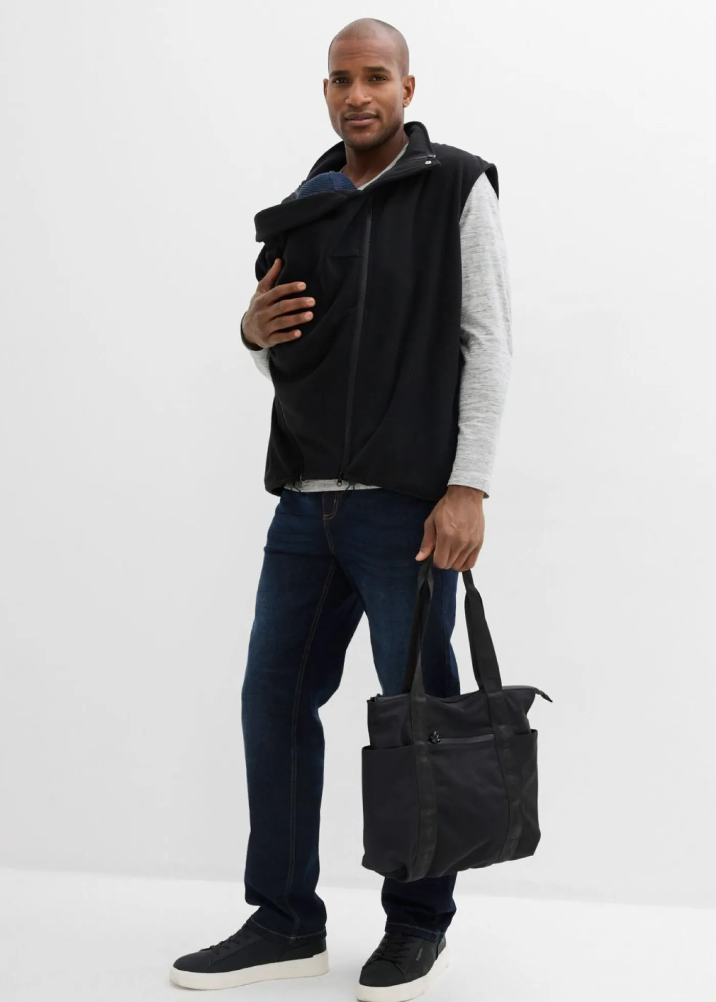 Mujer bonprix bonprix Chaleco portabebés 3 en 1 con función de porteo delantero y trasero para hombres