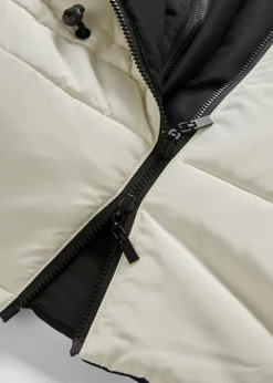 bonprix bonprix Premamá>Chaleco premamá forrado 4 en 1 con función reversible e inserto de porteo Beige-negro