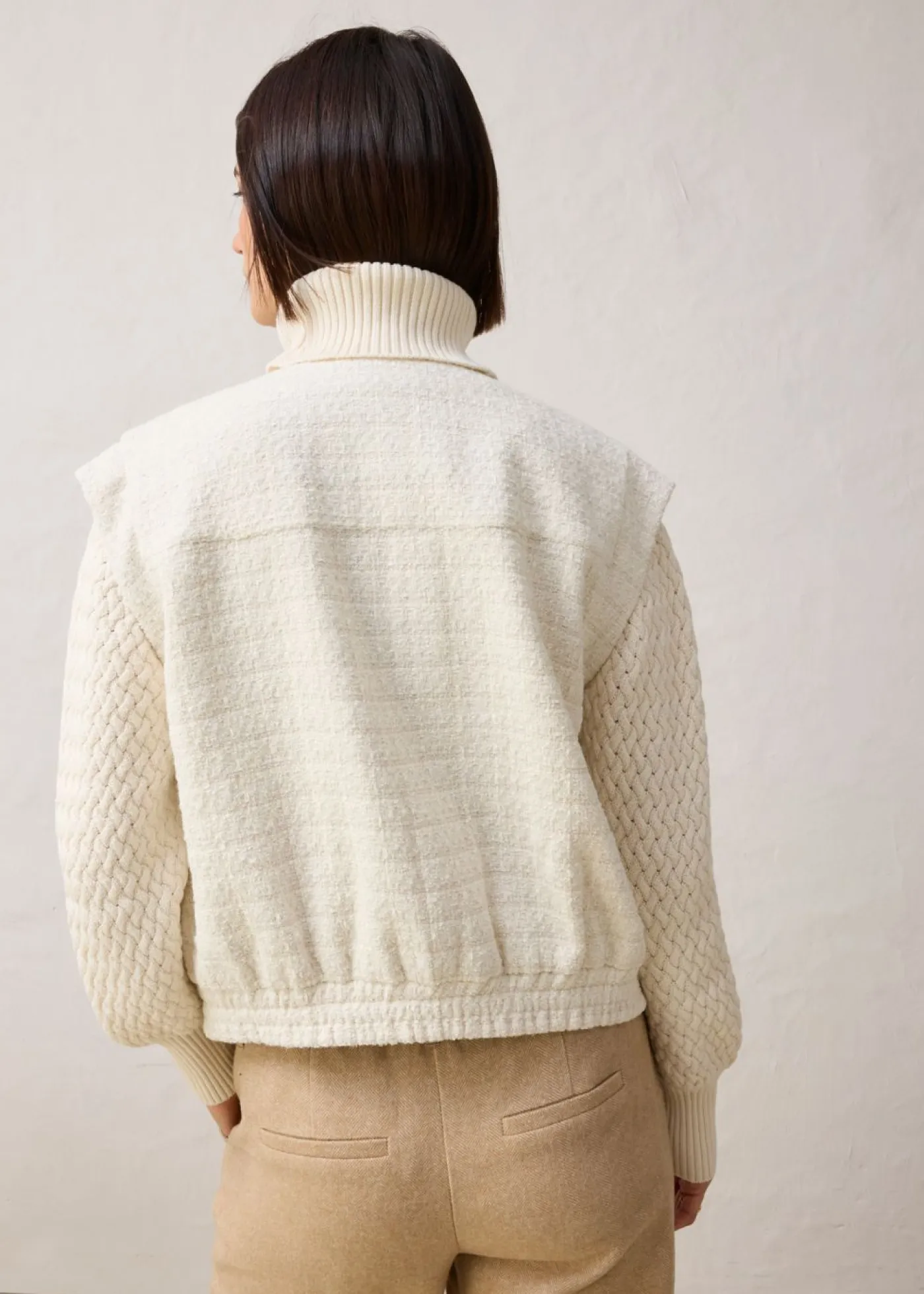 Mujer bonprix bonprix Chaleco tipo americana con contenido de lana