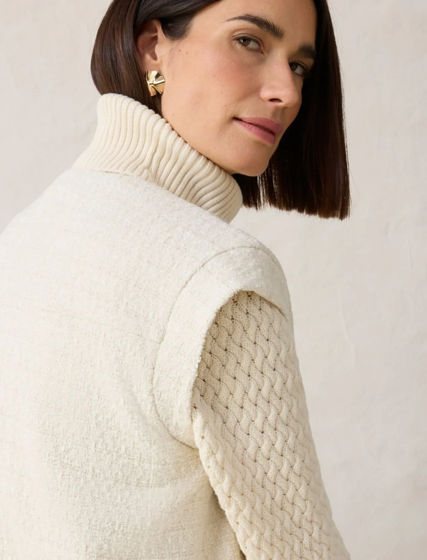 Mujer bonprix bonprix Chaleco tipo americana con contenido de lana