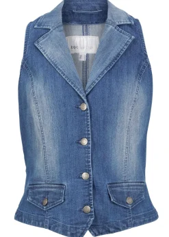 bonprix bonprix Chaquetas Y Abrigos>Chaleco vaquero elástico Azul vaquero
