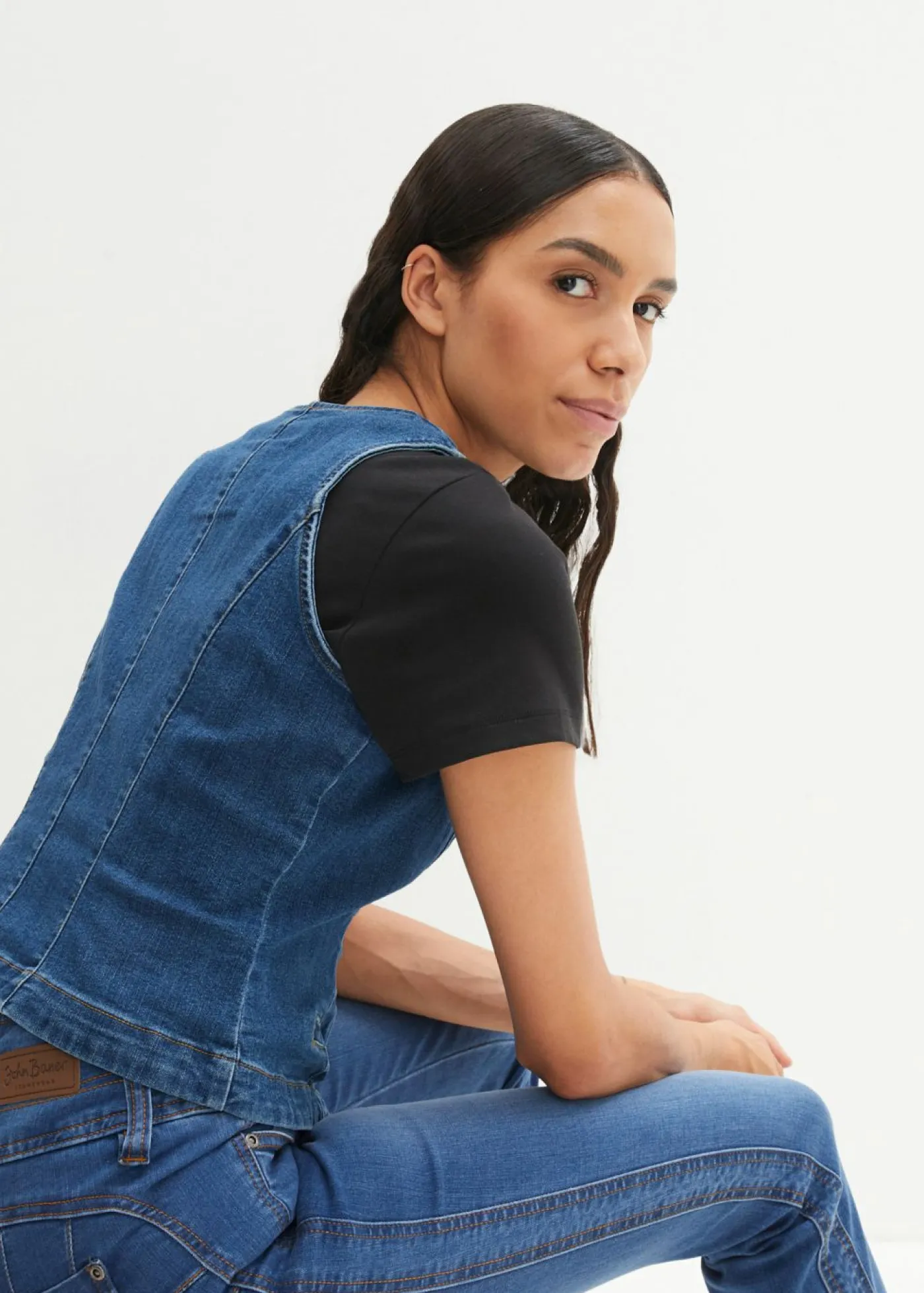 bonprix bonprix Chaquetas Y Abrigos>Chaleco vaquero elástico Denim