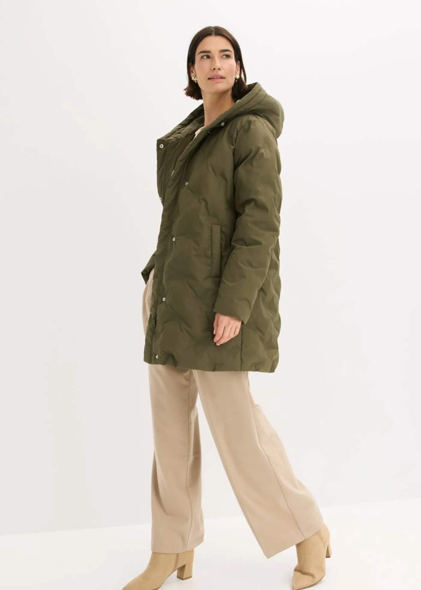 Mujer bonprix bonprix Chaqueta acolchada con aspecto 2 en 1