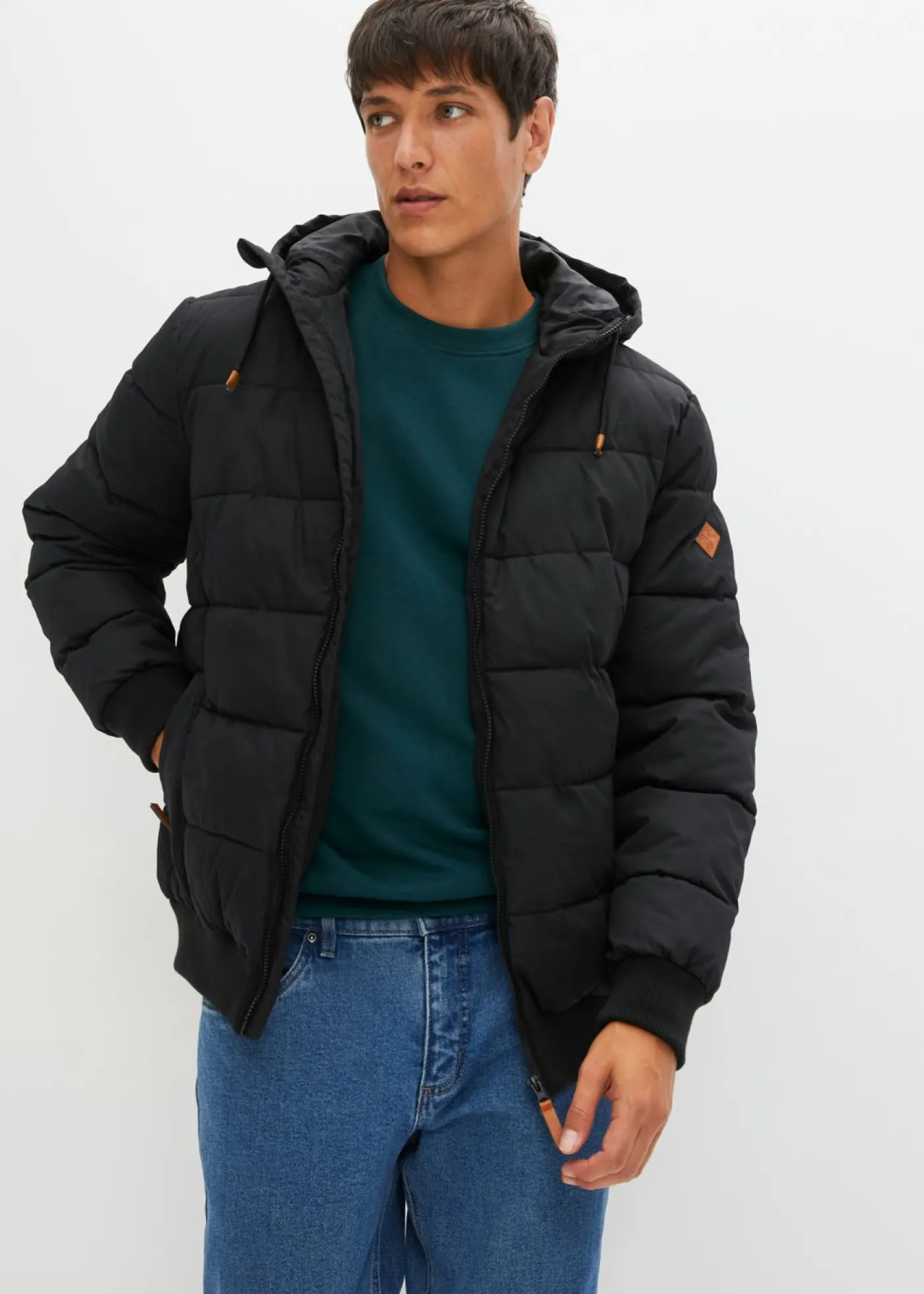Hombre bonprix bonprix Chaqueta acolchada con corte de cazadora