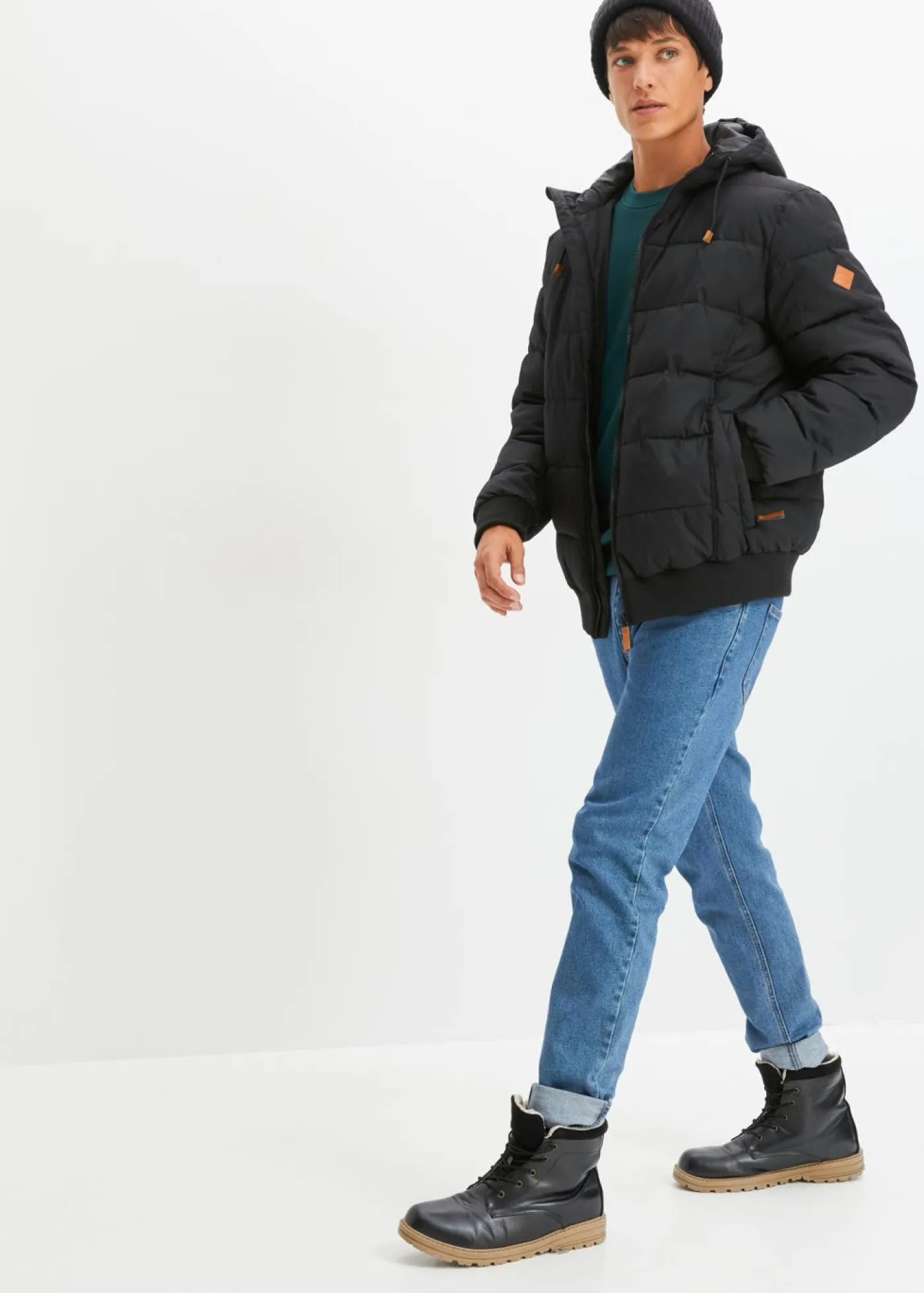 Hombre bonprix bonprix Chaqueta acolchada con corte de cazadora