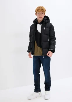 Niños bonprix bonprix Chaqueta acolchada de invierno con forro cálido y capucha