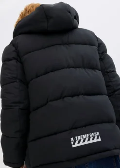 Niños bonprix bonprix Chaqueta acolchada de invierno con forro cálido y capucha