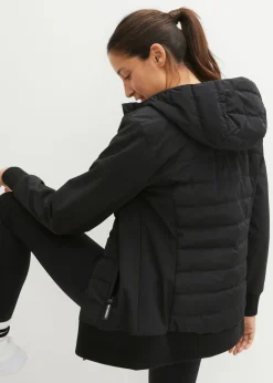 Mujer bonprix bonprix Chaqueta acolchada híbrida con mezcla de materiales, repelente al agua