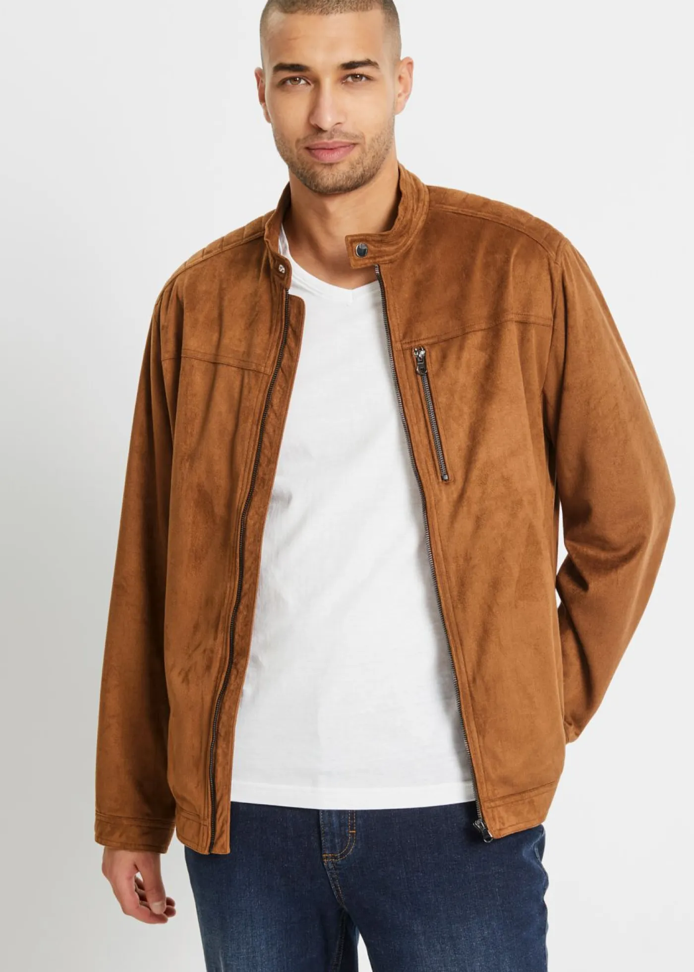 Hombre bonprix bonprix Chaqueta con aspecto de ante