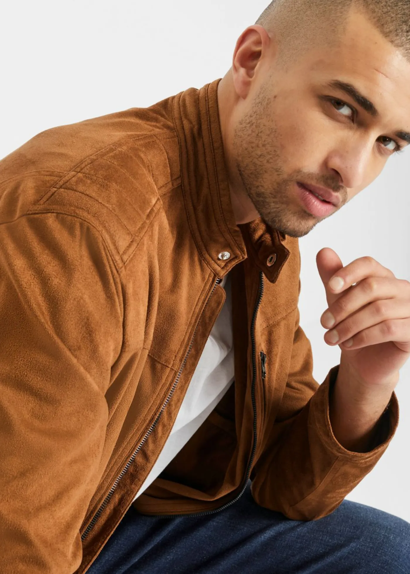 Hombre bonprix bonprix Chaqueta con aspecto de ante