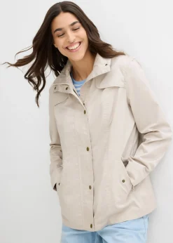 bonprix bonprix Chaquetas Y Abrigos>Chaqueta con cuello alto gris piedra