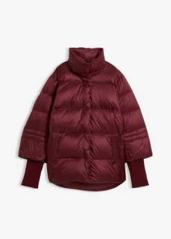 bonprix bonprix Premium|Chaquetas Y Abrigos>Chaqueta con plumón reciclado y mangas de punto mora oscuro