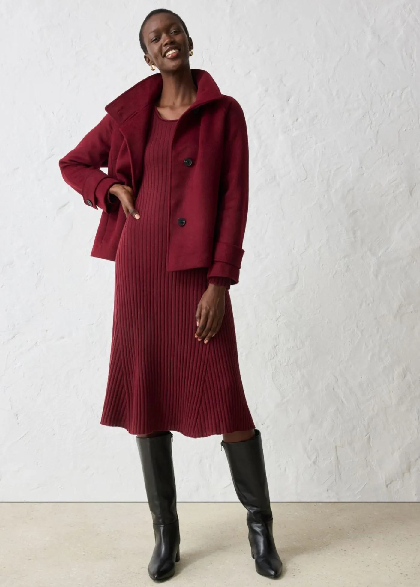 Mujer bonprix bonprix Chaqueta con suave contenido de lana