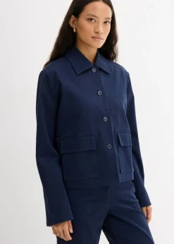 Mujer bonprix bonprix Chaqueta corta de entretiempo de mezcla de algodón orgánico elástico