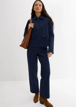 Mujer bonprix bonprix Chaqueta corta de entretiempo de mezcla de algodón orgánico elástico