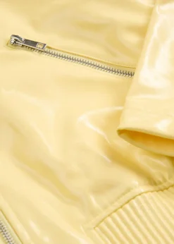 bonprix bonprix Chaquetas Y Abrigos|Novedades>Chaqueta corta de piel sintética Amarillo claro