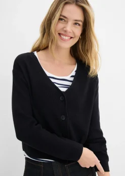 Mujer bonprix bonprix Chaqueta corta de punto de algodón orgánico puro